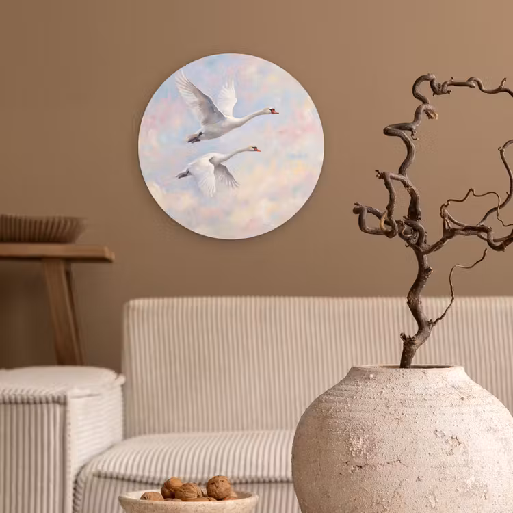 Muurcirkel - Vogel - Vliegend - Lucht - Modern - Pastel — 2