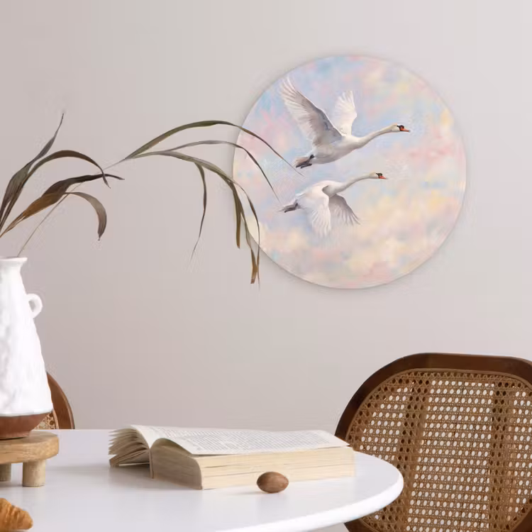 Muurcirkel - Vogel - Vliegend - Lucht - Modern - Pastel — 4