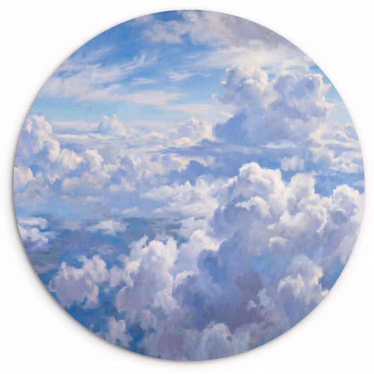Muurcirkel - Wolken - Lucht - Natuur - Abstract - Blauw — 1