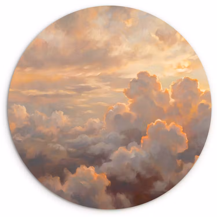 Muurcirkel - Wolken - Zonsondergang - Natuur - Abstract - Goud — 1