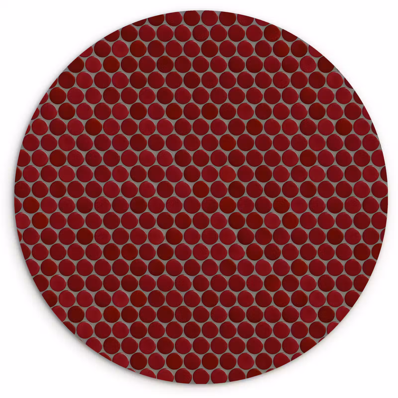 Muurcirkel - Penny - Mozaïek - Rond - Rood — 1