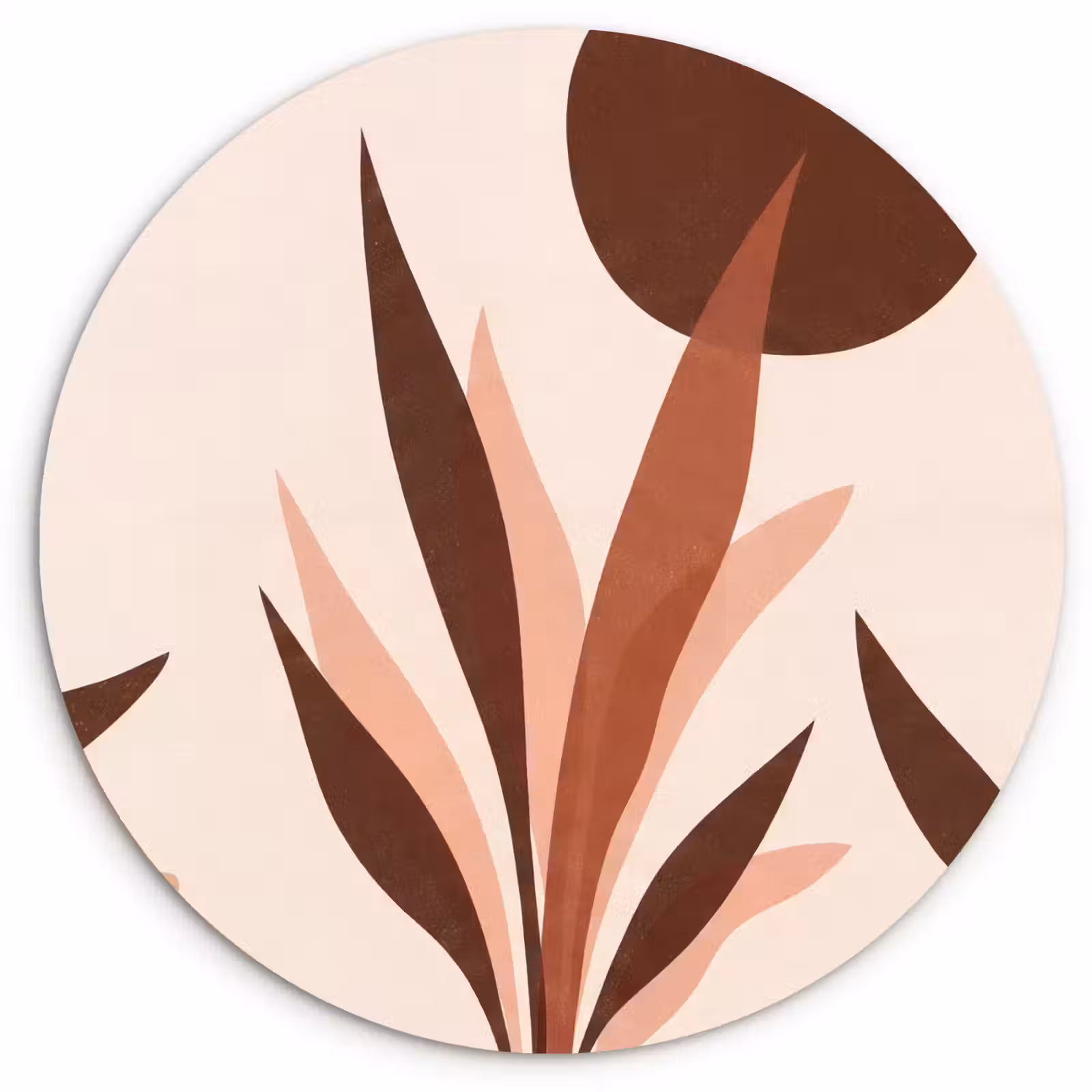 Muurcirkel - Planten - Abstract - Natuur - Bruin — 1
