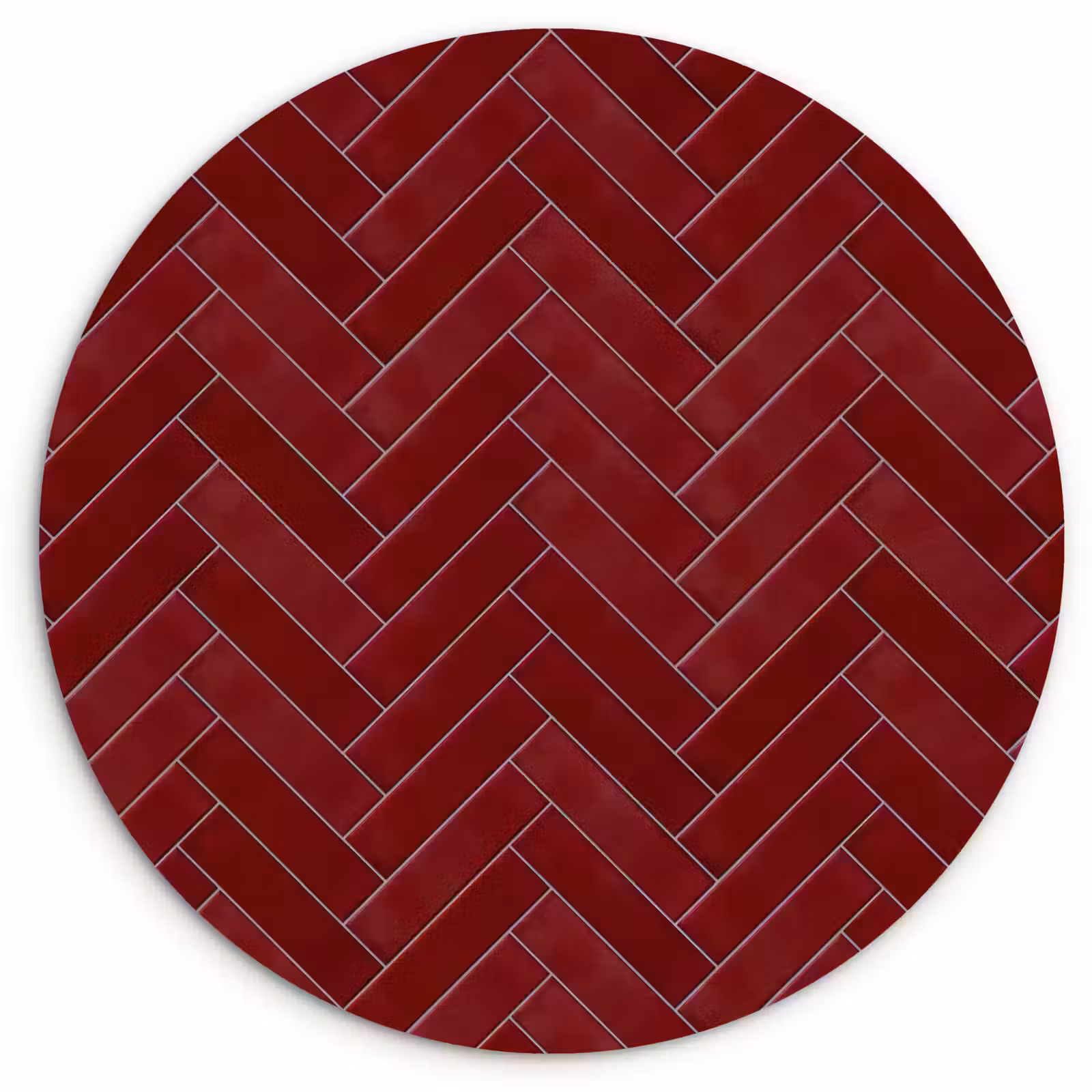 Muurcirkel - Visgraat - Wandtegel - Bordeaux - Rood — 1