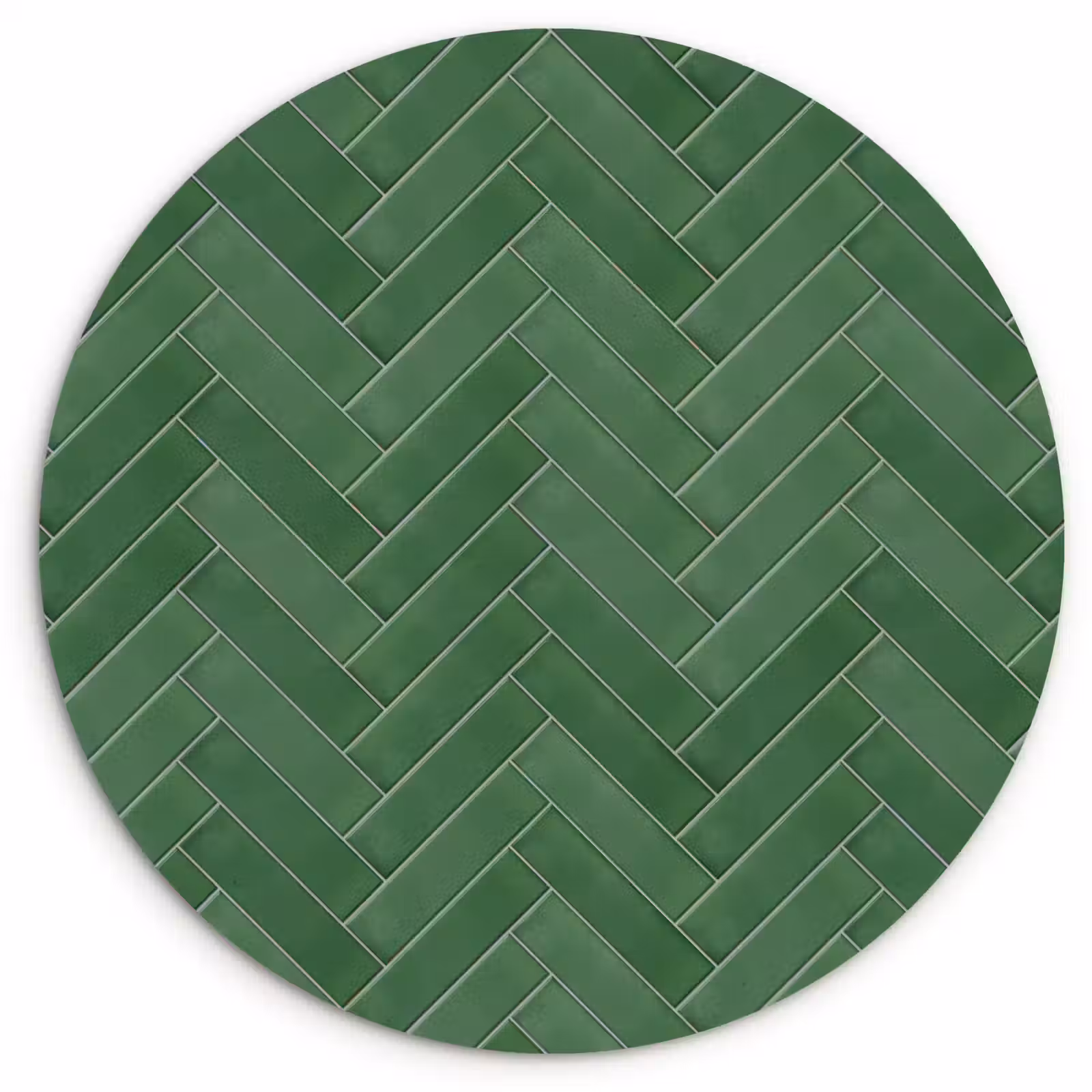 Muurcirkel - Visgraat - Wandtegel - Bosgroen — 1