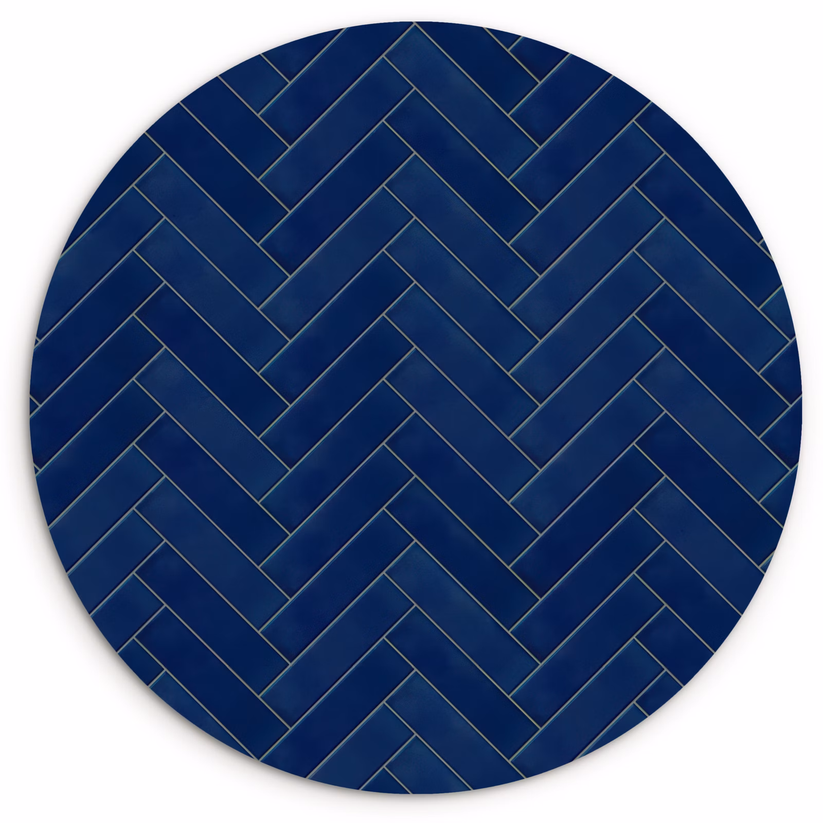 Muurcirkel - Visgraat - Wandtegel - Donkerblauw - Navy Blue — 1
