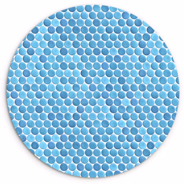 Muurcirkel - Penny - Mozaïek - Lichtblauw — 1