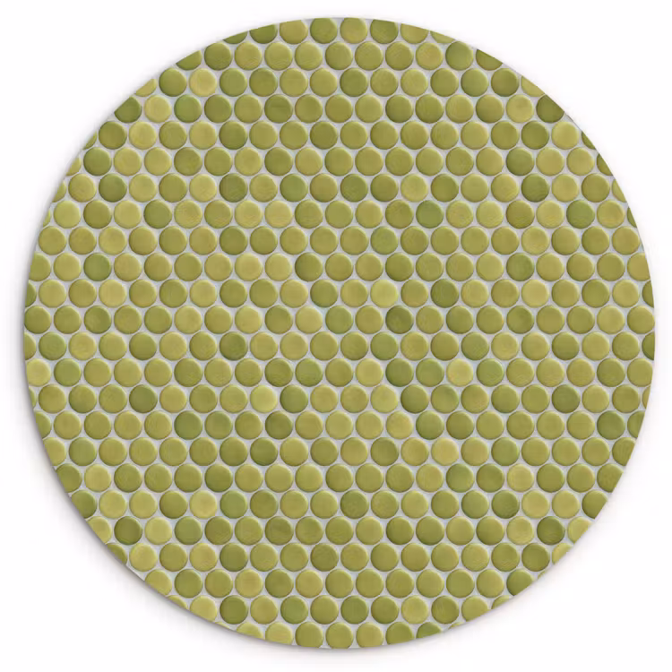 Muurcirkel - Penny - Mozaïek - Olijfgroen — 1