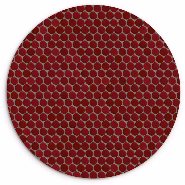 Muurcirkel - Penny - Mozaïek - Rond - Rood — 1