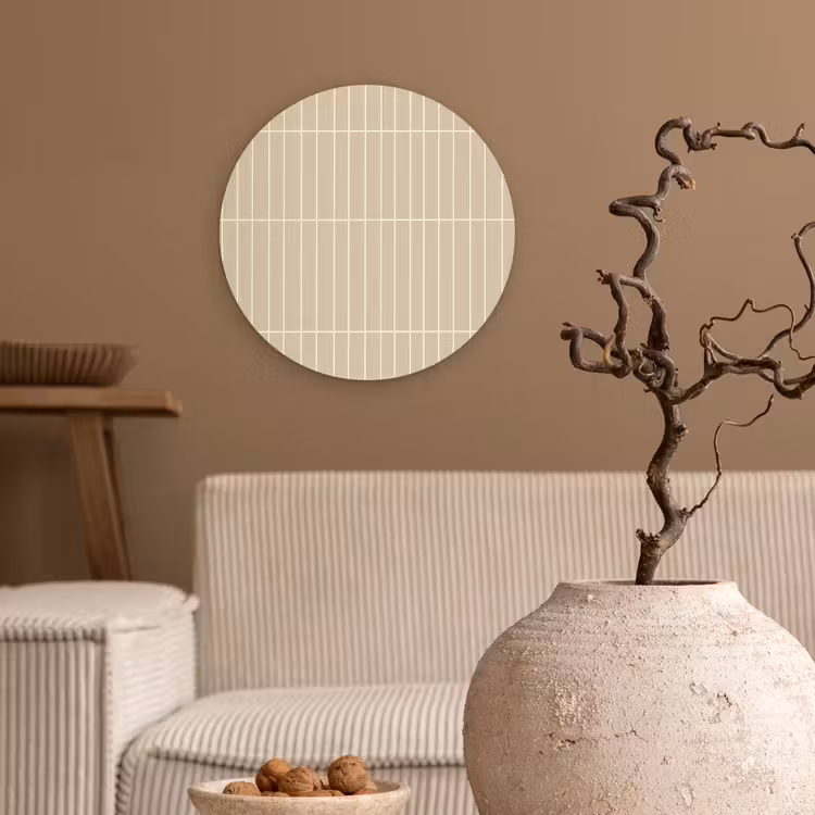 Muurcirkel - Verticaal - Wandtegel - Crème - Beige — 2