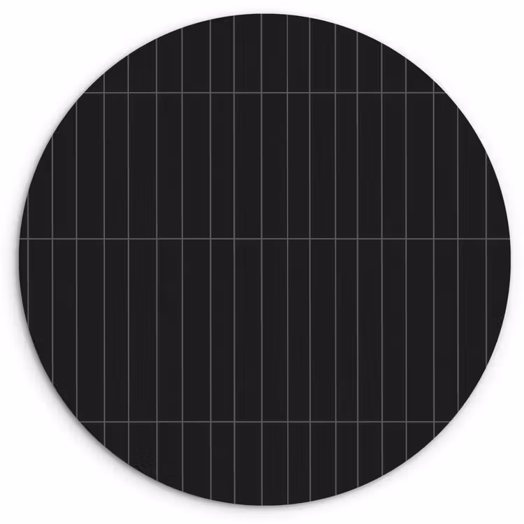 Muurcirkel - Verticaal - Wandtegel - Mat - Zwart — 1