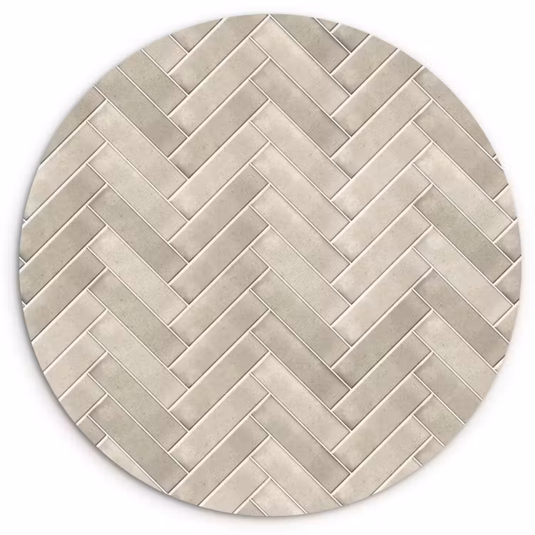 Muurcirkel - Visgraat - Wandtegel - Beige — 1