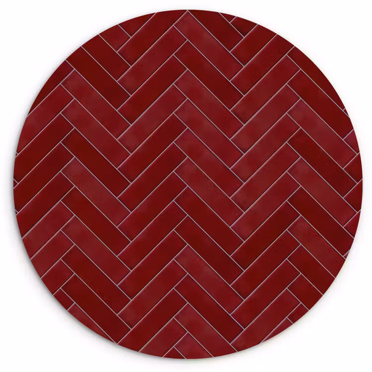 Muurcirkel - Visgraat - Wandtegel - Bordeaux - Rood — 1