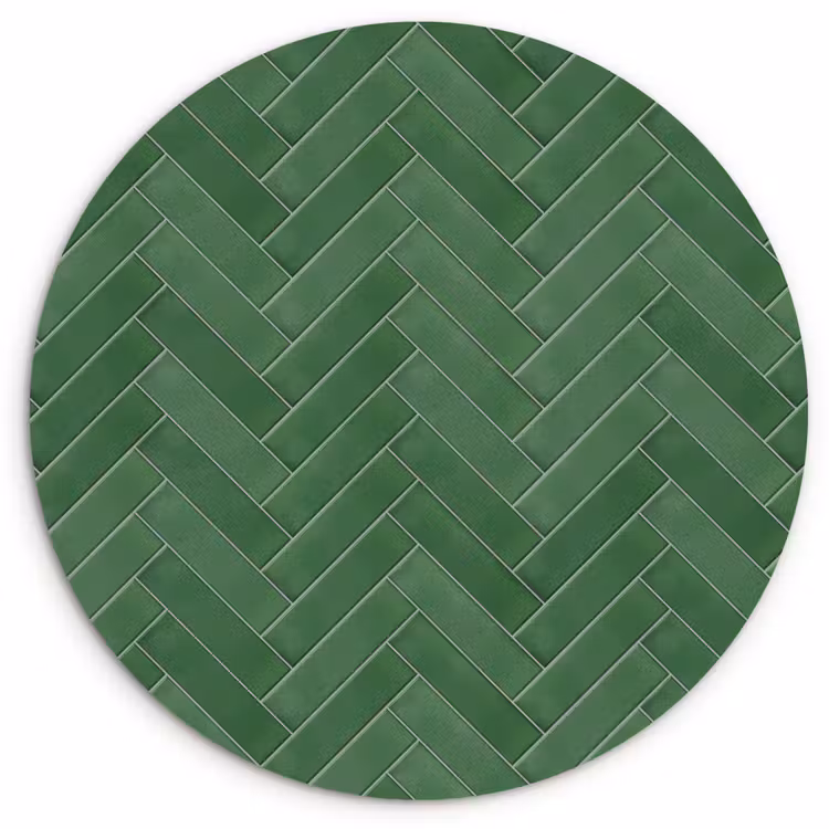 Muurcirkel - Visgraat - Wandtegel - Bosgroen — 1