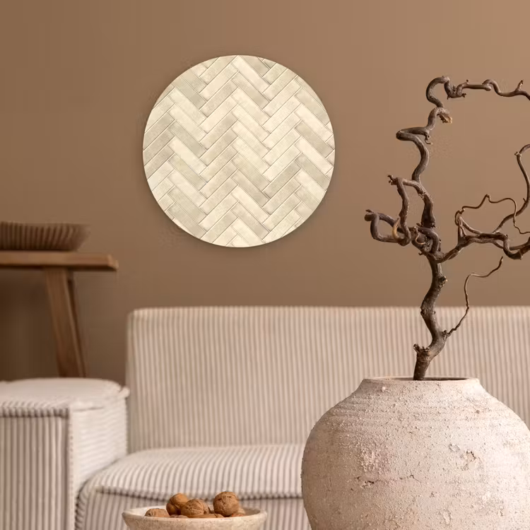 Muurcirkel - Visgraat - Wandtegel - Licht Beige — 2