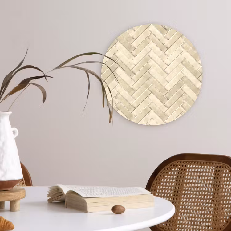Muurcirkel - Visgraat - Wandtegel - Licht Beige — 4