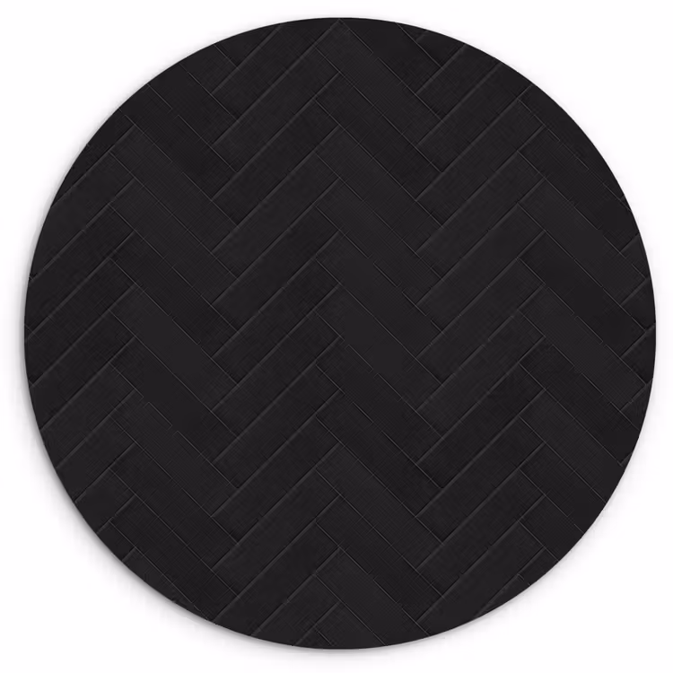 Muurcirkel - Visgraat - Wandtegel - Mat - Zwart — 1
