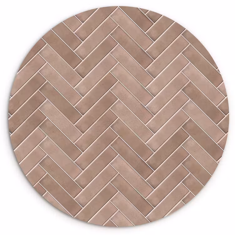 Muurcirkel - Visgraat - Wandtegel - Oudroze - Terracotta — 1