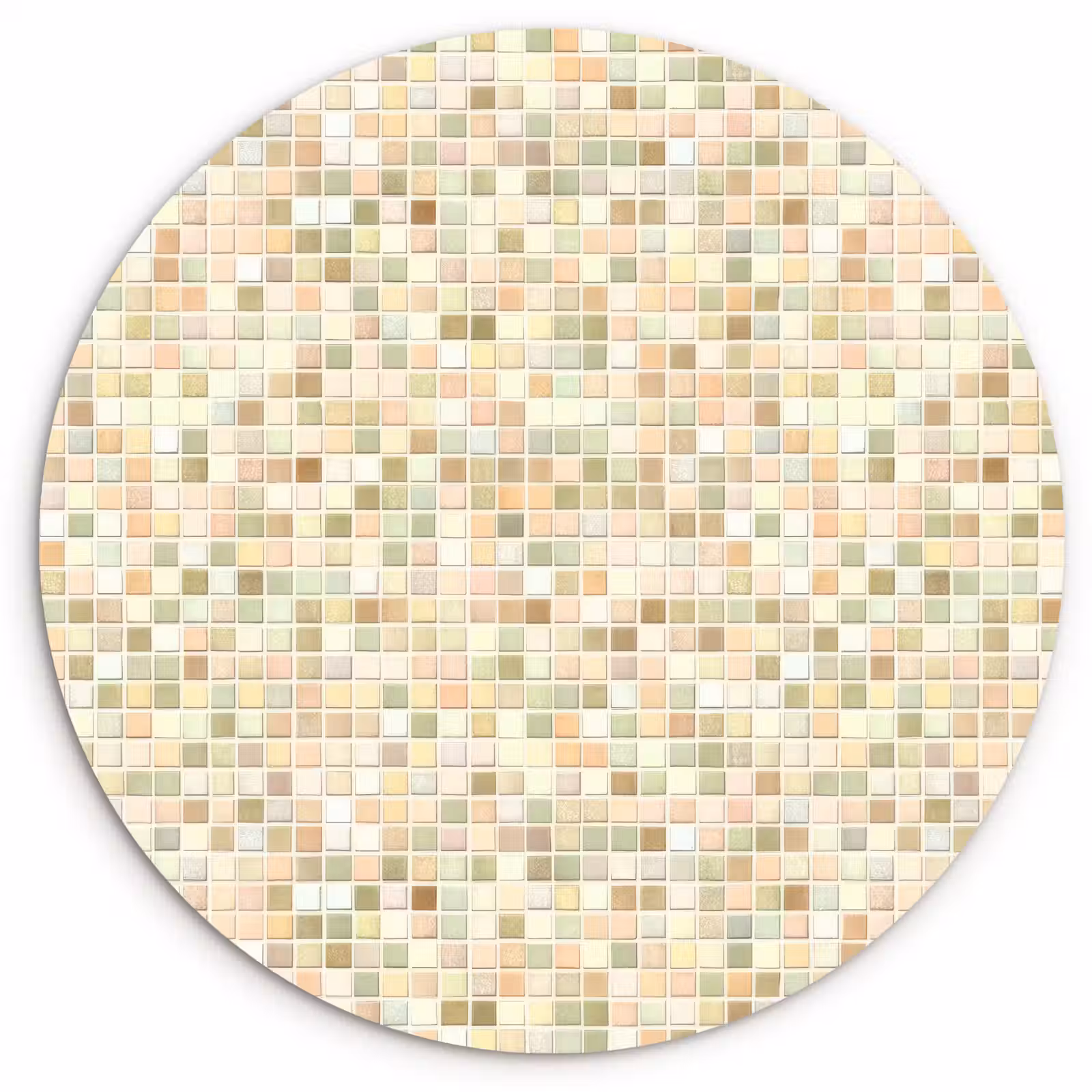 Muurcirkel - Mozaïek - Patroon - Beige — 1