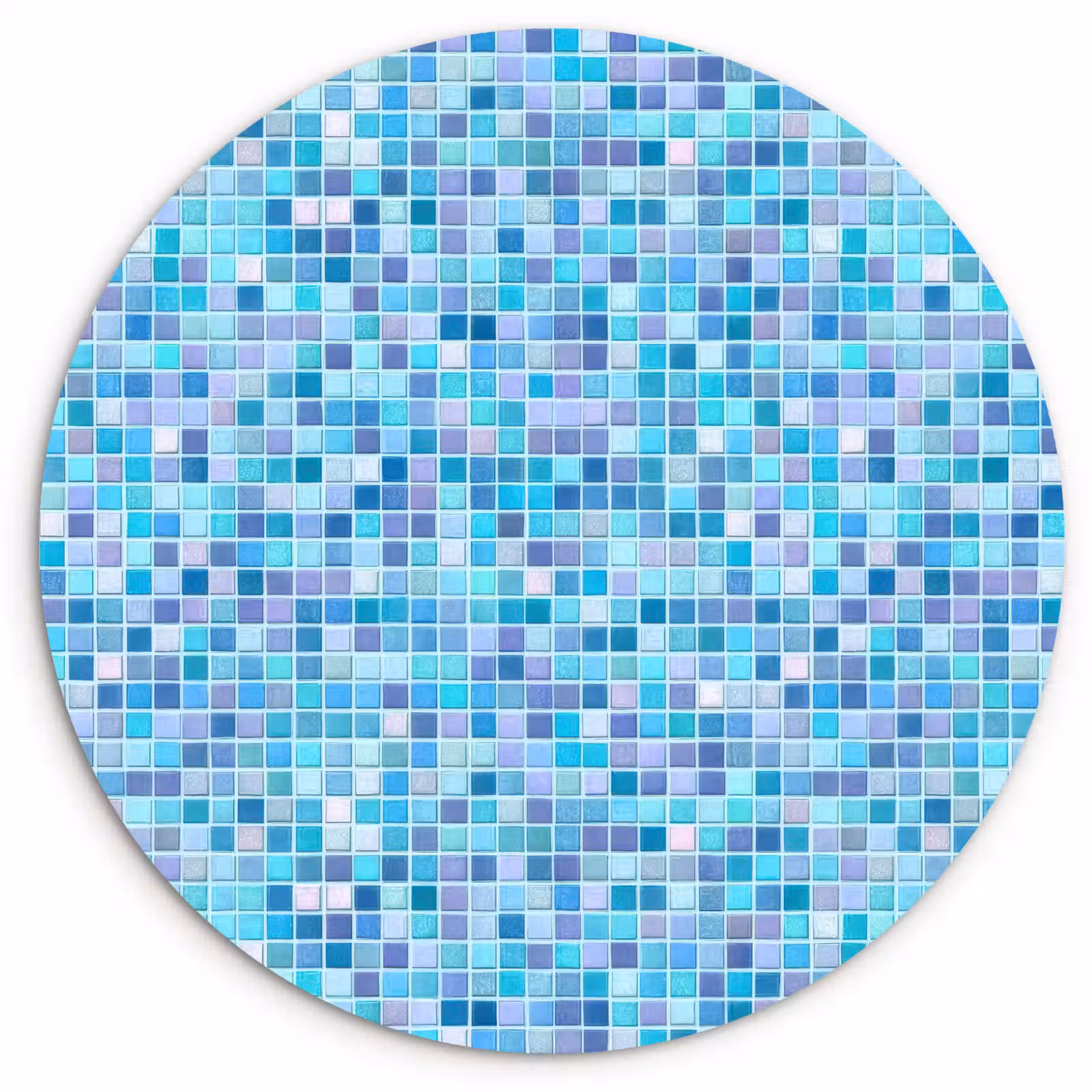 Muurcirkel - Mozaïek - Patroon - Turquoise — 1