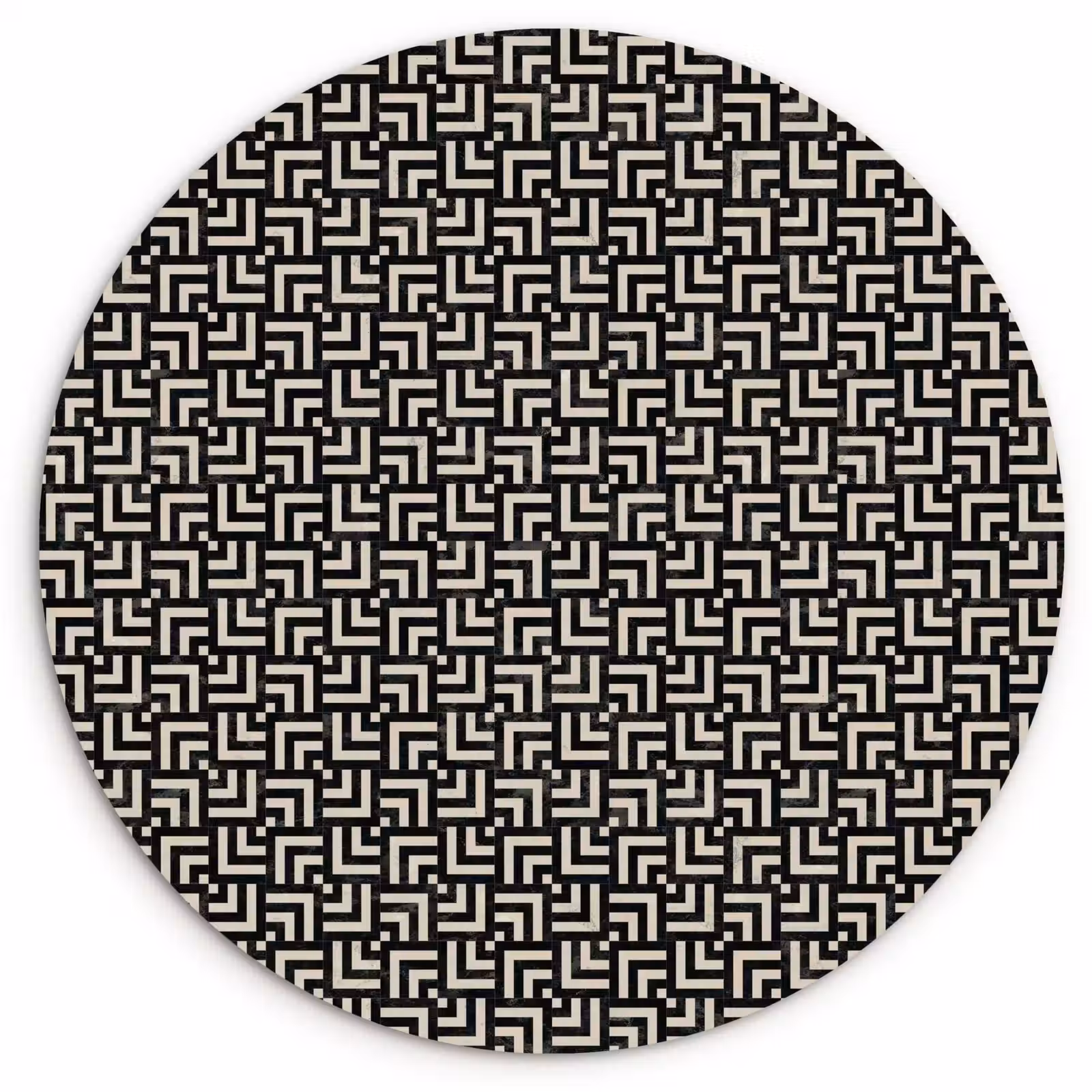 Muurcirkel - Patroon - Marmer - Zwart — 1