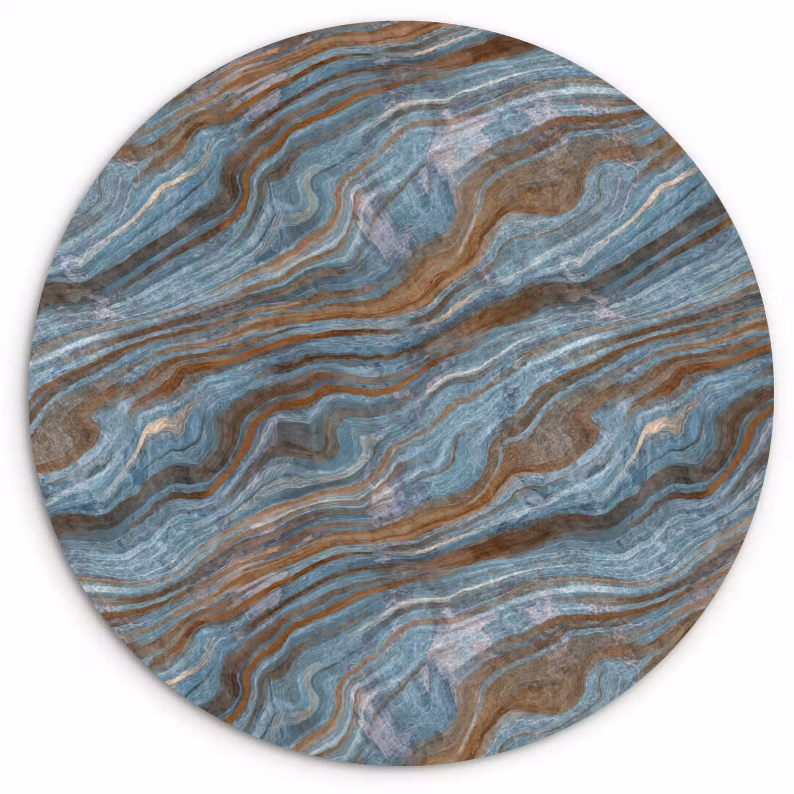 Muurcirkel - Patroon - Steen - Blauw — 1
