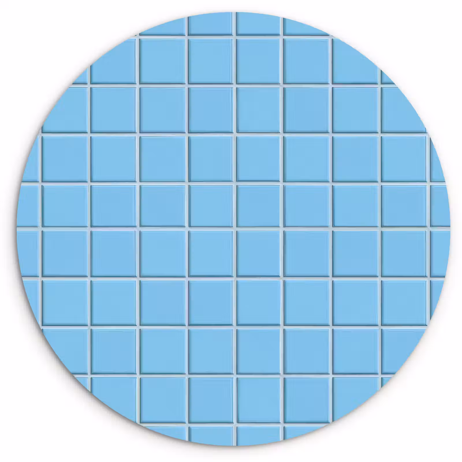 Muurcirkel - Patroon - Tegel - Pastel - Blauw — 1