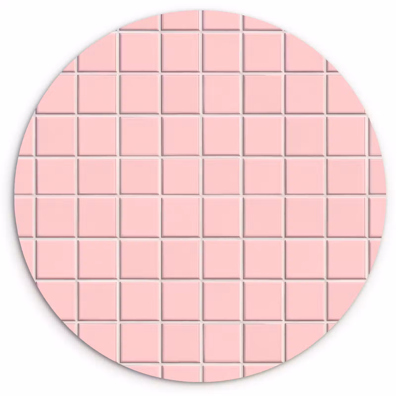 Muurcirkel - Patroon - Tegel - Pastelroze — 1