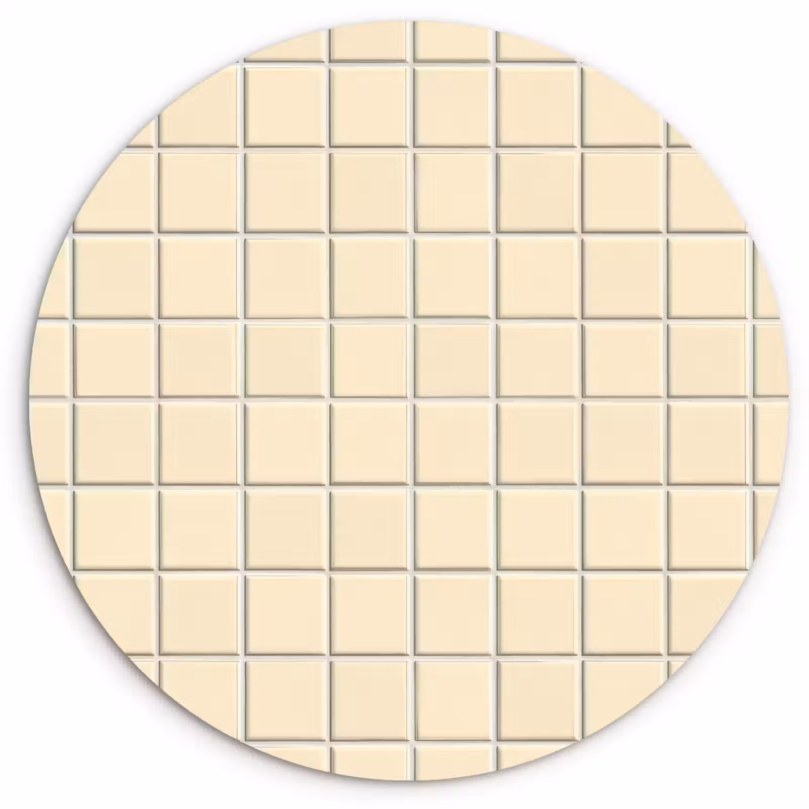 Muurcirkel - Patroon - Tegels - Gebroken - Wit — 1
