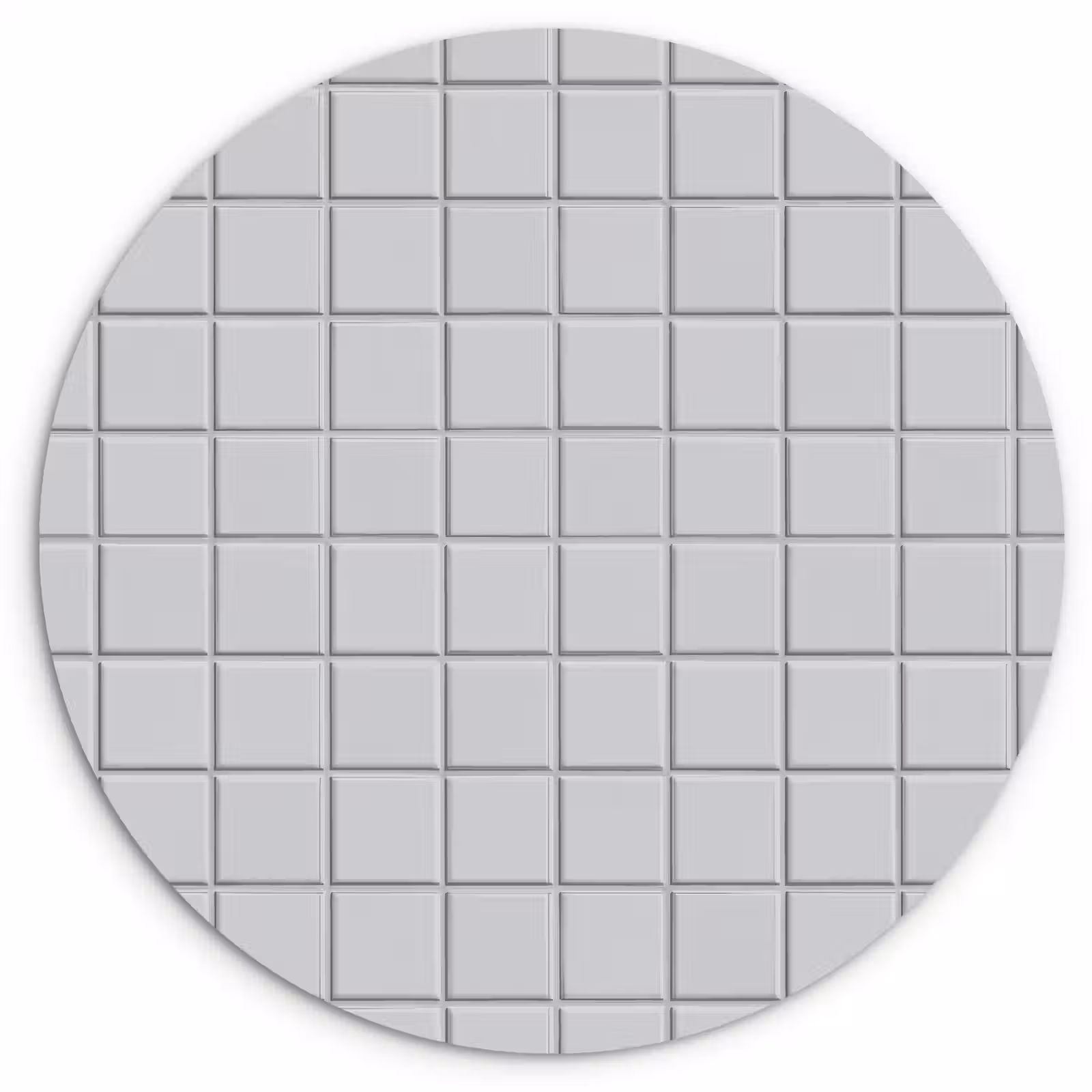 Muurcirkel - Patroon - Tegels - Licht - Grijs — 1