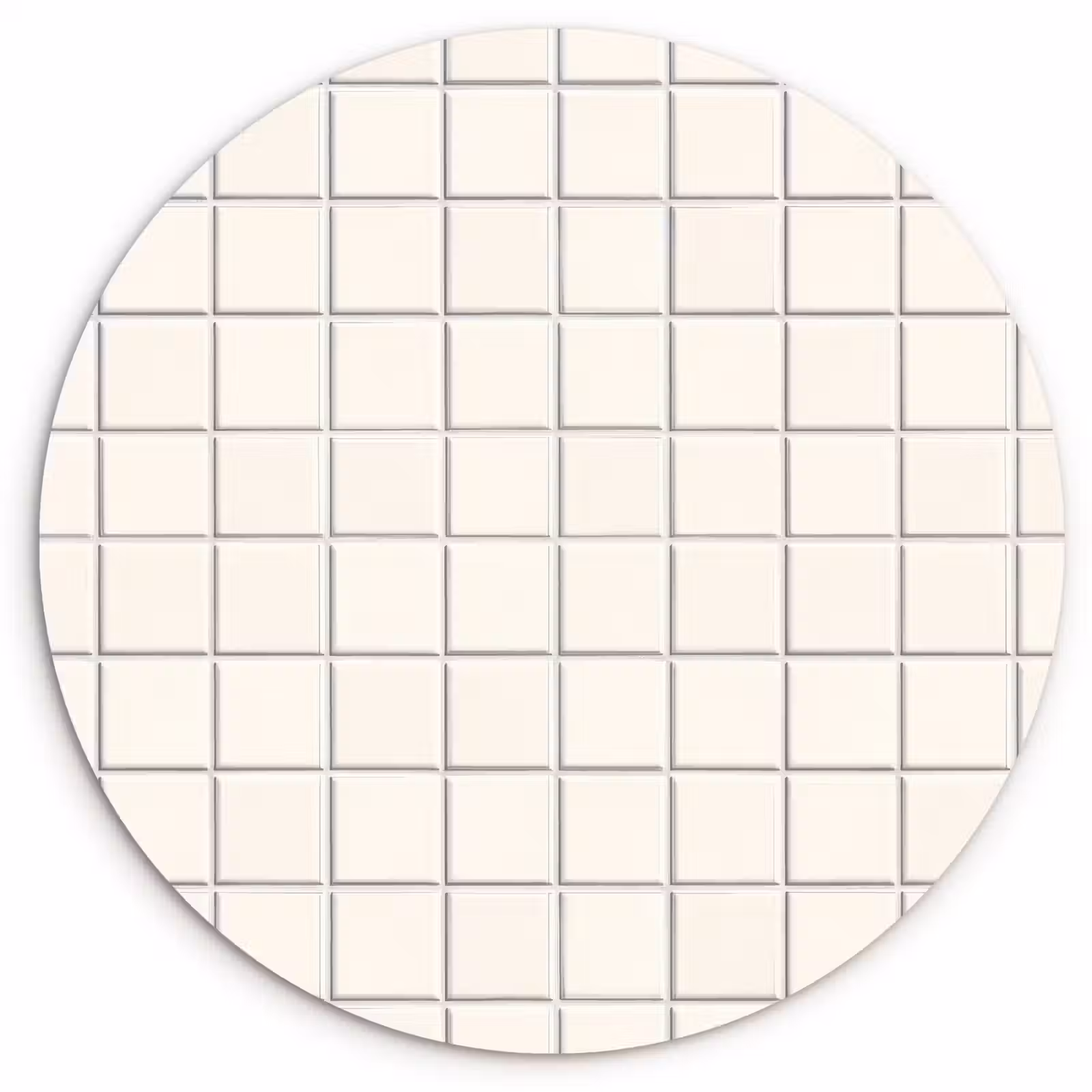Muurcirkel - Patroon - Tegels - Wit — 1