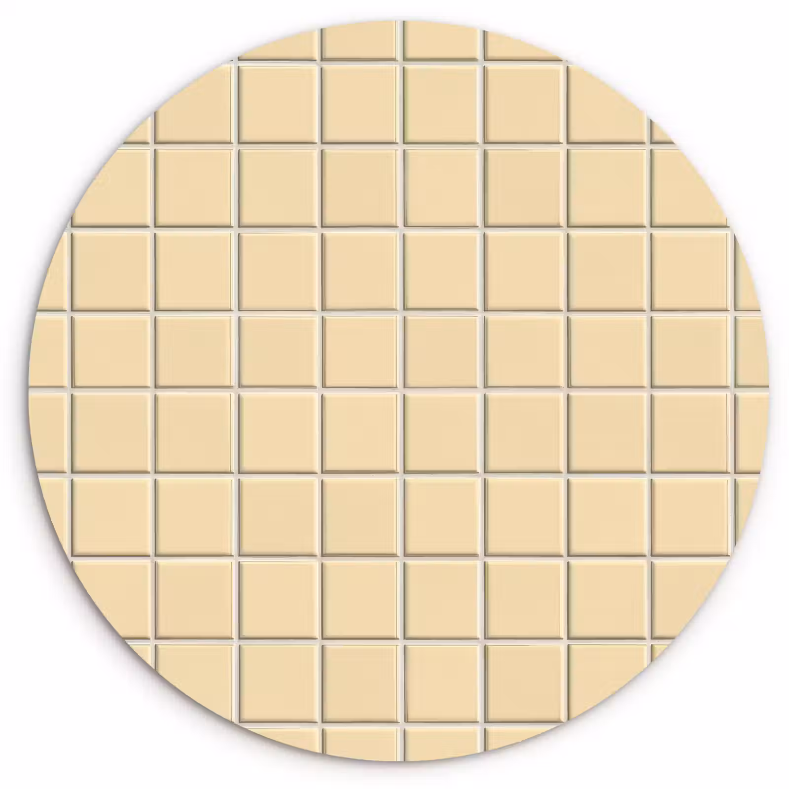 Muurcirkel - Tegels - Patroon - Crème — 1