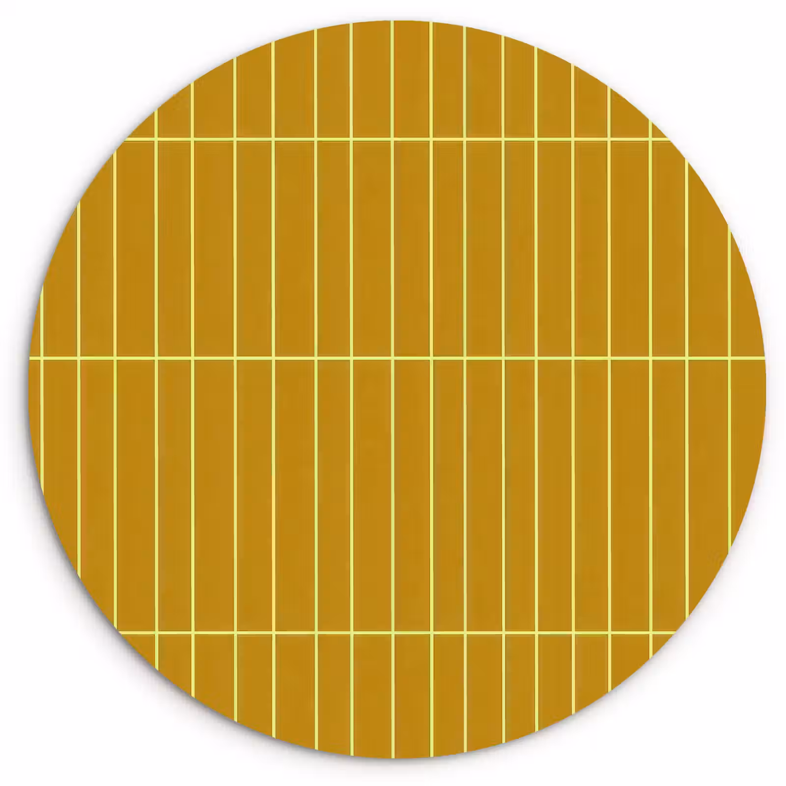 Muurcirkel - Tegels - Verticaal - Mosterdgeel — 1