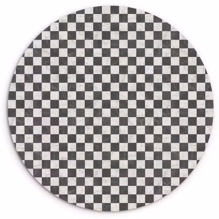 Muurcirkel - Marmer - Patroon - Grijs — 1