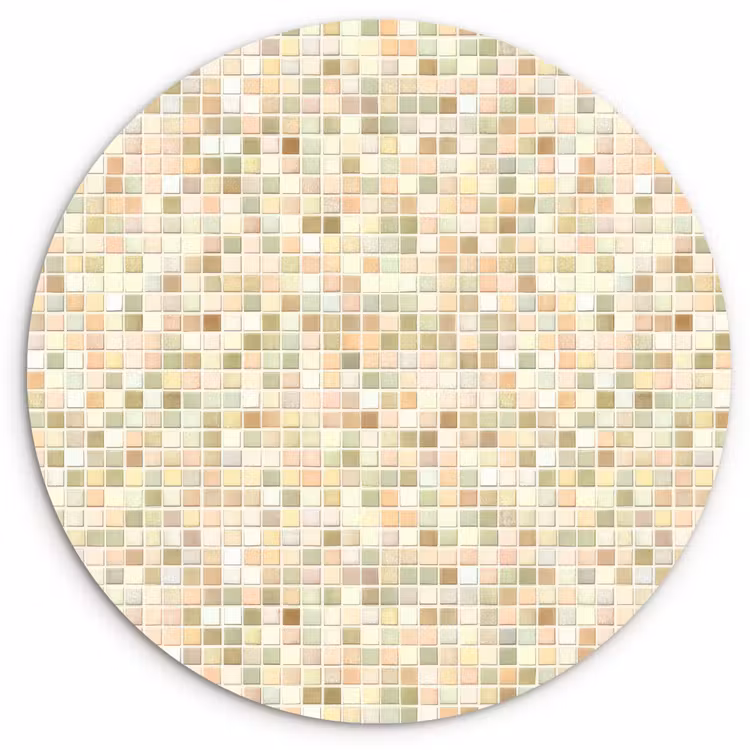 Muurcirkel - Mozaïek - Patroon - Beige — 1