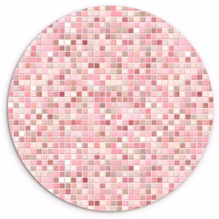 Muurcirkel - Mozaïek - Patroon - Roze — 1