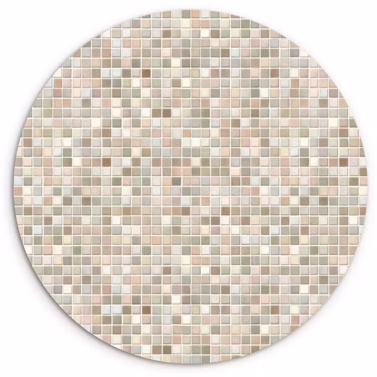 Muurcirkel - Mozaïek - Patroon- Taupe — 1