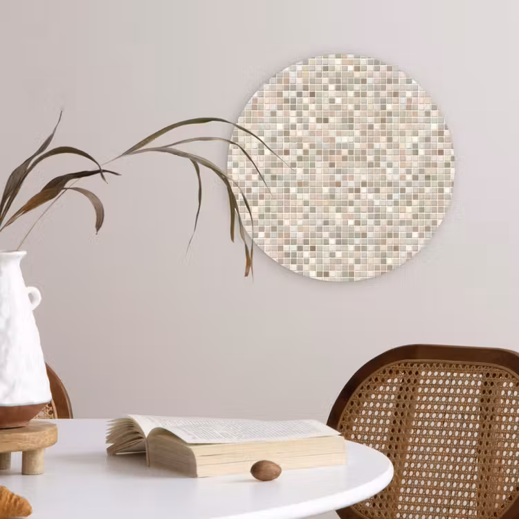 Muurcirkel - Mozaïek - Patroon- Taupe — 4