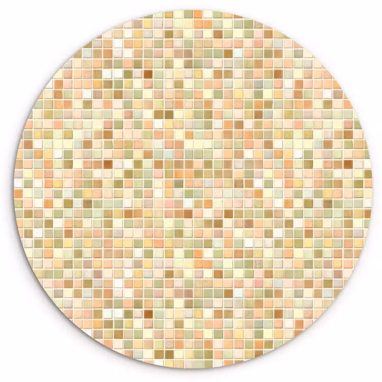 Muurcirkel - Mozaïek - Patroon - Terracotta — 1