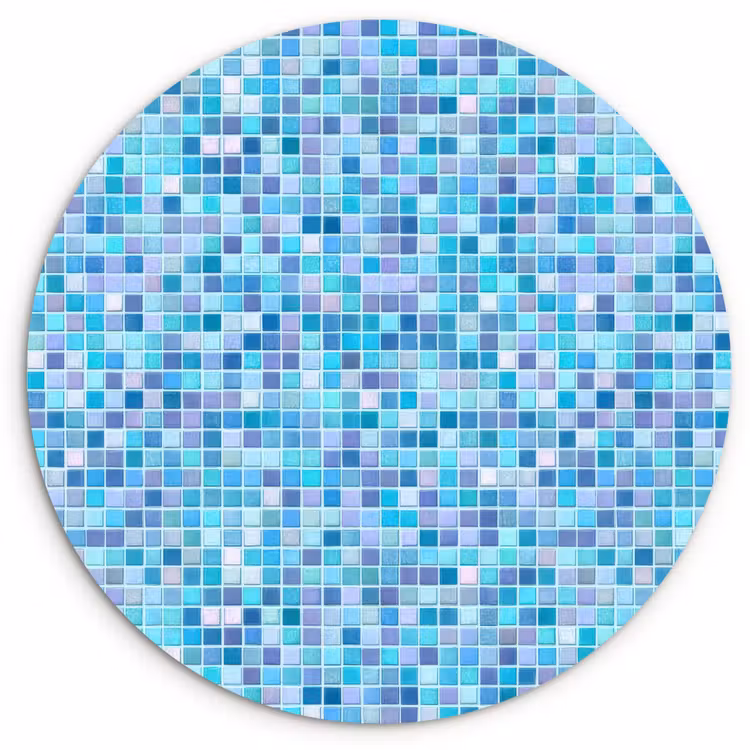Muurcirkel - Mozaïek - Patroon - Turquoise — 1