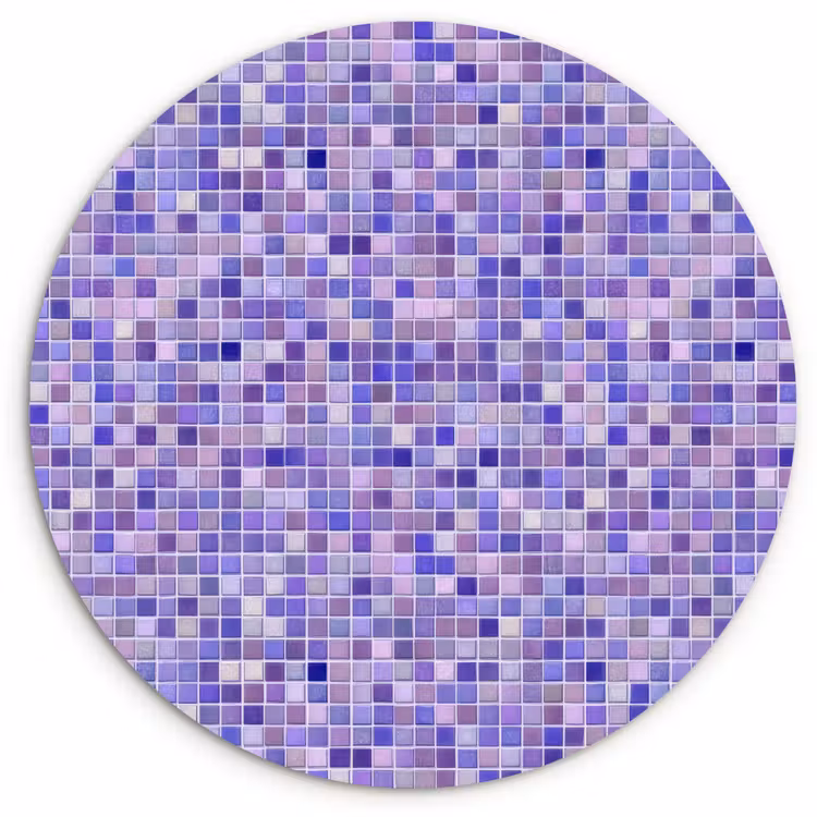 Muurcirkel - Mozaïek - Tegels - Lila - Amethist — 1