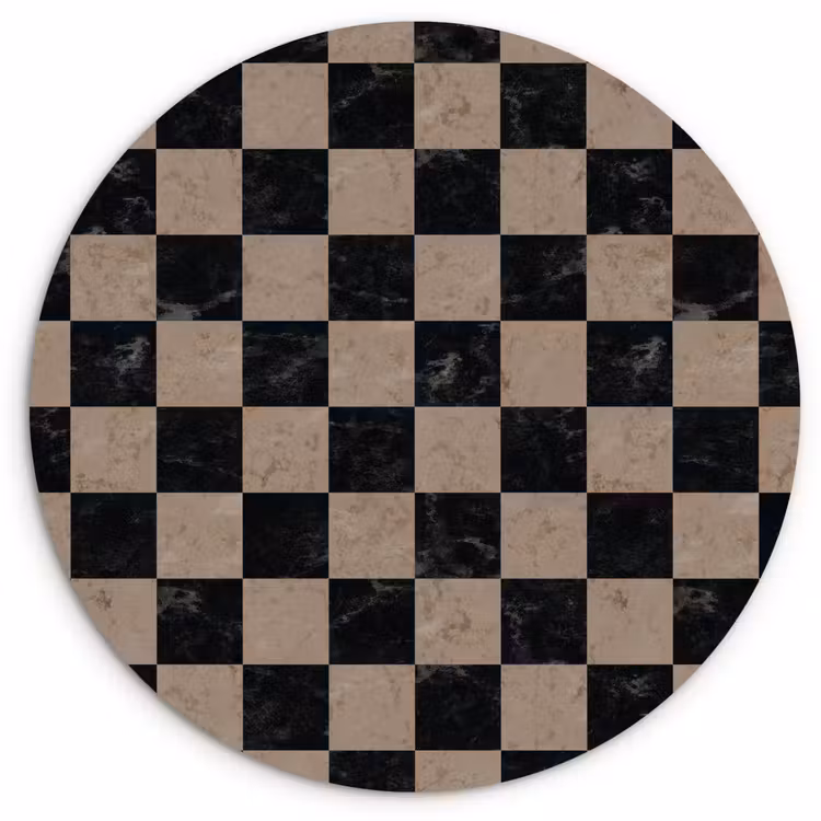 Muurcirkel - Patroon - Dambord - Marmer — 1