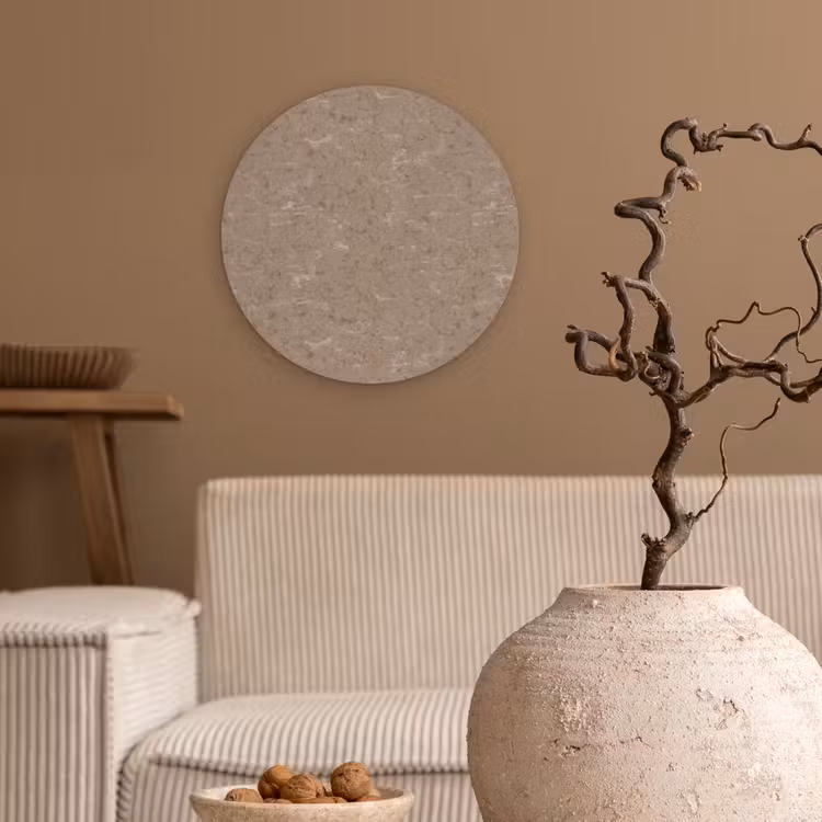 Muurcirkel - Patroon - Kalksteen - Beige — 2