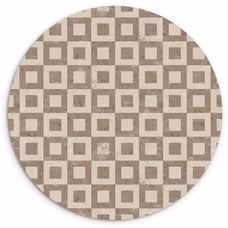 Muurcirkel - Patroon - Marmer - Beige — 1