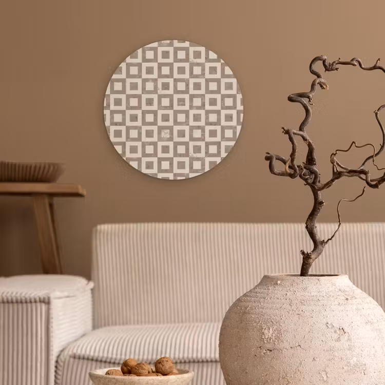 Muurcirkel - Patroon - Marmer - Beige — 2