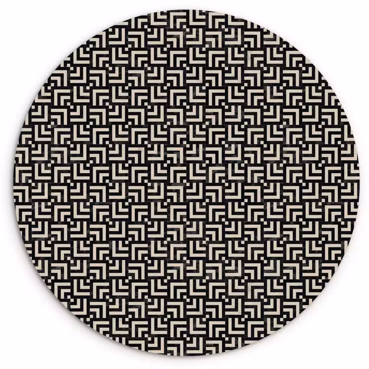 Muurcirkel - Patroon - Marmer - Zwart — 1