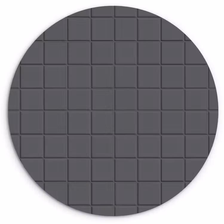 Muurcirkel - Patroon - Tegel - Grafiet - Grijs — 1