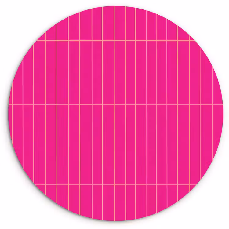 Muurcirkel - Patroon - Tegel - Magenta - Roze — 1