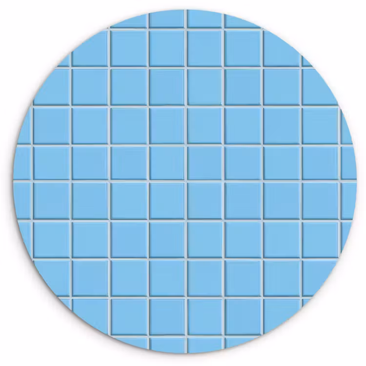 Muurcirkel - Patroon - Tegel - Pastel - Blauw — 1