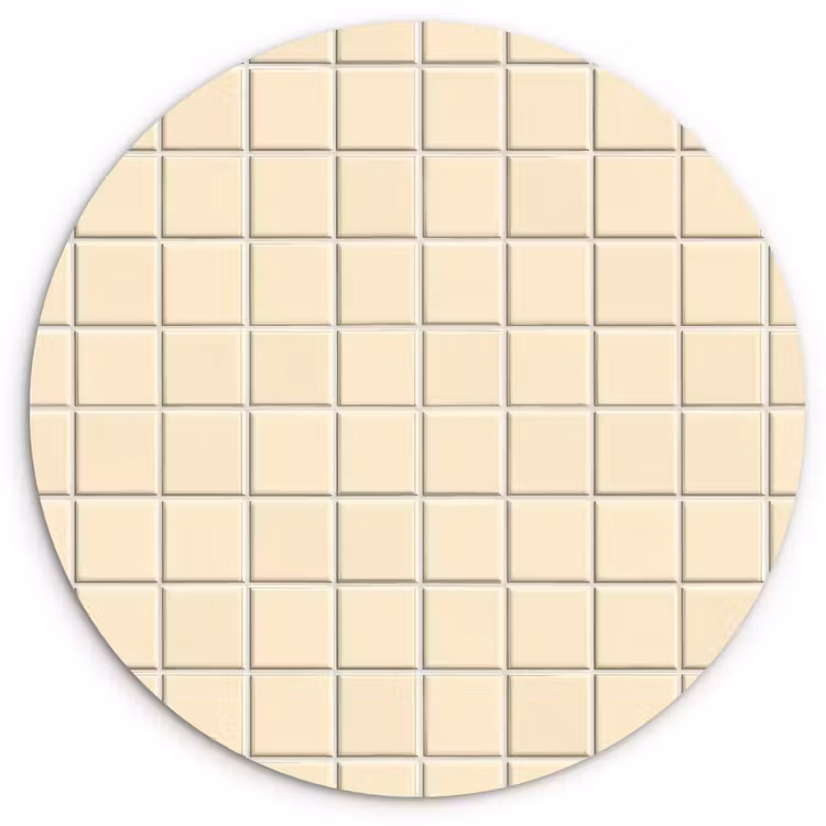 Muurcirkel - Patroon - Tegels - Gebroken - Wit — 1