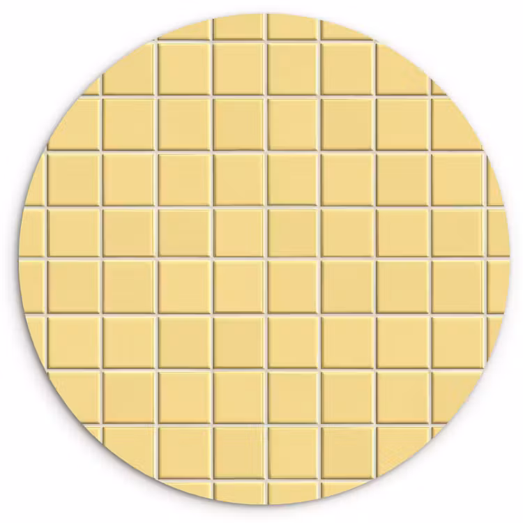 Muurcirkel - Patroon - Tegels - Geel — 1